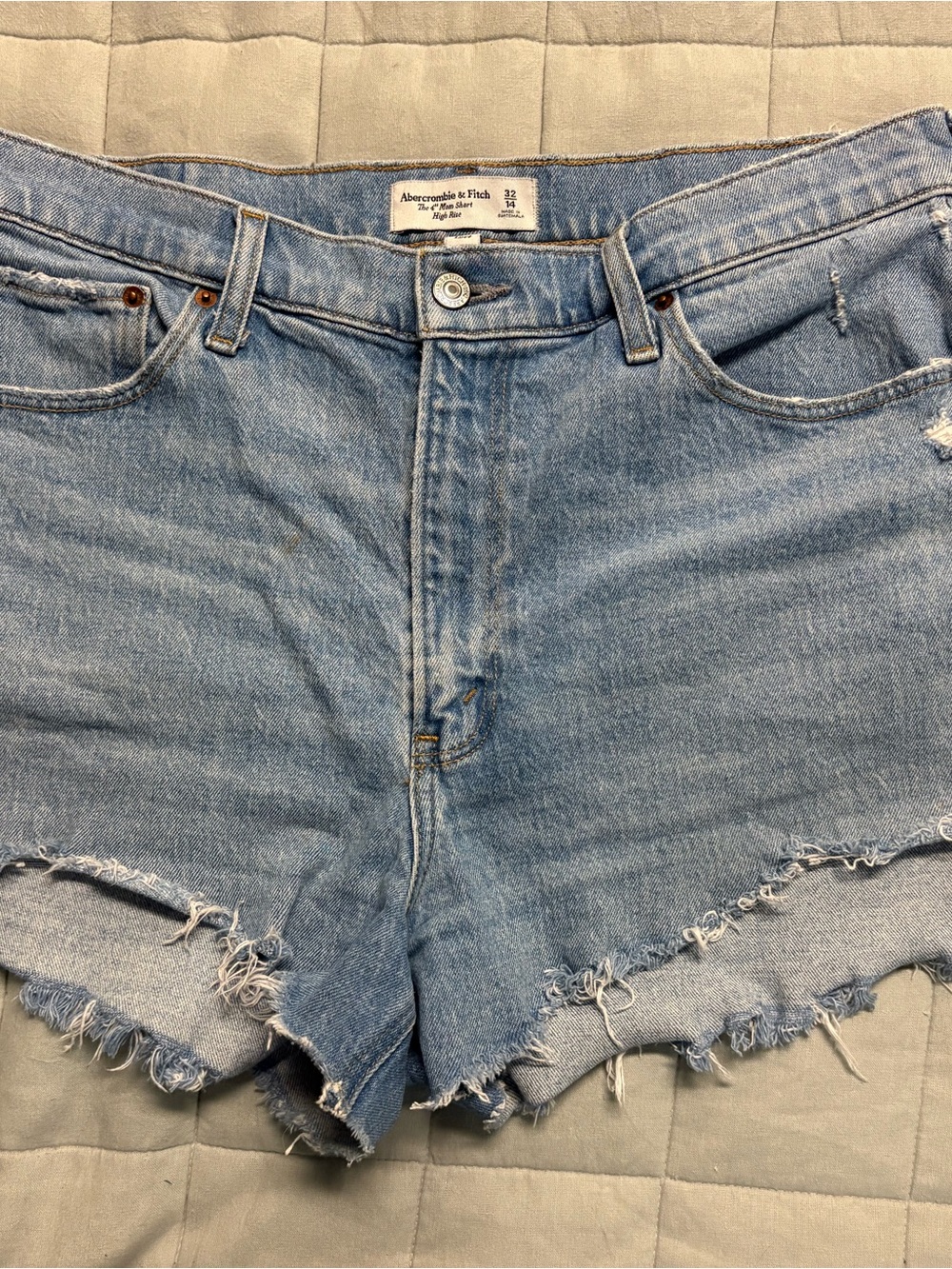 Abercrombie & Fitch Light Blue Denim Cutoff Shorts
